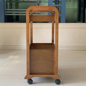 Meubles de salon de beauté durables et sobres 2025, chariot à outils de beauté en bois massif avec deux tiroirs - Product Image 5