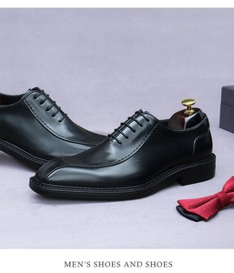 Scarpe da sposa da uomo in vera pelle scarpe da cerimonia stile britannico in pelle Casual scarpe da uomo - Product Image 4