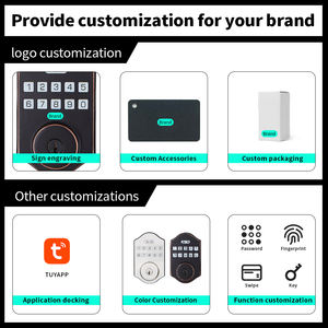 สมาร์ทล็อคโลหะผสมสังกะสีแบบหนัก ทนทาน ควบคุมการเข้าออกด้วยบลูทูธ Tuya  แบบไร้กุญแจ พร้อมรหัสผ่าน สำหรับอพาร์ทเมนต์และสำนักงาน - Product Image 4