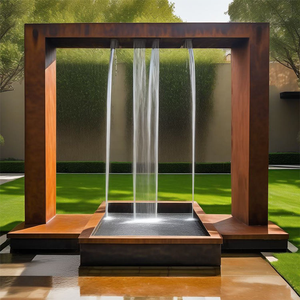 Fuente de Agua Moderna de Estilo Chino, Cascada de Corten Retro Exquisita para Jardín, Fabricante de Arte para Exteriores - Product Image 3