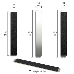 Fournitures pour ongles en gros : Limes <span class=keywords><strong>à</strong></span> ongles métalliques réutilisables avec logo personnalisé 100/180 - Product Image 5