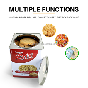 JYB - Caja <span class=keywords><strong>de</strong></span> Metal Cuadrada Resistente para Regalos Familiares, Recipiente Hermético <span class=keywords><strong>de</strong></span> Gran Capacidad para Galletas, <span class=keywords><strong>Dulces</strong></span> y Otros Productos - Product Image 6