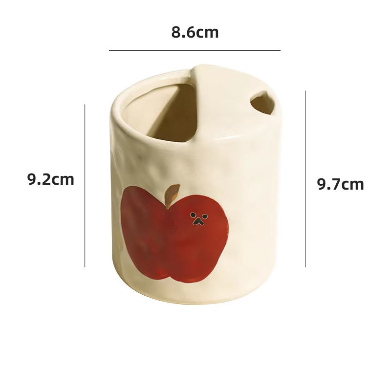 white-Apple cup - sad
