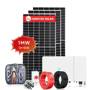 1MW Solar System Price ITO BMS container design 600W Solar Panel Applied Commercial Solar 1 MW Project