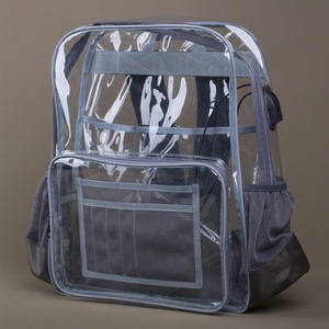 Bán Buôn Giá Rẻ Ngoài Trời Tùy Chỉnh Lại Túi New Heavy Duty Rõ Ràng Trong Suốt PVC Trường Ba Lô Với Máy Tính Xách Tay Ngăn - Product Image 3