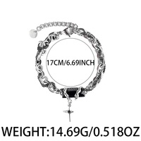 Bracelet en acier titane en forme d'étoile serti de diamants pour homme, bijoux faits à la main minimalistes haut de gamme et tendance