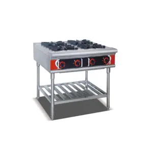 Professional Commercial Kitchen Portable Stainless Steel Lpg Best 4 Burner Gas Stove herd Price