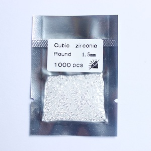 1000pcs 진공 가방 CZ 돌/AAA 라운드 브릴리언트 컷 cz 다이아몬드/왁스 주조 인도 큐빅 지르코니아 쥬얼리 목걸이 세트 - Product Image 1