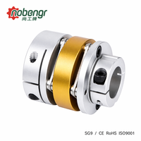 Entretoise centrale anodisée en aluminium avec pince à double disque SS304, sensibilité à jeu nul pour moteur pas à pas, routeur CNC, servomoteur