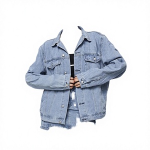 Women's Vintage Loose Fit <b>Denim</b> Jacket Long Sleeve Oversized Button Front Quick Dry Solid Color Pockets Autumn Fashion <b>Coat</b> - Product Image 2