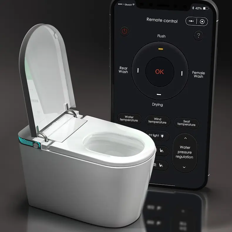 가정용 비데 욕실 세라믹 자동 일체형 스마트 변기 신착 위생 도자기 지능형 변기