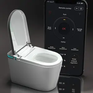 New Arrival Sanitary Ware Intelligent Toilet Bowl With Bidet Bathroom Ceramic Automatic 1 Piece Smart Toilet Commode For Home
