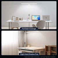 Lampe de sol LED moderne en métal sans scintillement pour bureau, CRI 98 UGR<19, gradation tactile haut/bas, éclairage direct/indirect