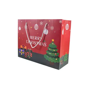 זול מותאם אישית עיצוב חג המולד מתנת נייר שקיות אפייה טוסט כריך לחם אריזת תיק עם נייר מגש