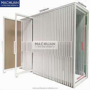 Showroom đá cẩm thạch hiển thị đứng với đẩy kéo trượt gạch phong cách hiện đại Rack cho hiệu quả sản phẩm trình bày - Product Image 4
