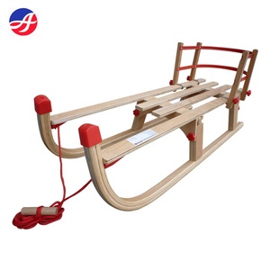 2024 <span class=keywords><strong>Luge</strong></span> en <span class=keywords><strong>bois</strong></span> de neige <span class=keywords><strong>pliante</strong></span> extérieure avec dossier pour enfants - Product Image 3