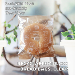 Bolsas Ziplock Desechables Zhitu, Impresas en Huecograbado, Reciclables, de 0.1mm de Grosor, Transparentes, para Pan, Pizza, Sushi, de Plástico de Grado Alimenticio - Product Image 2