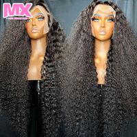 Pelucas de Cabello Humano con Frente de Encaje Completo HD al por Mayor, Pelucas de Cabello Humano Brasileño Virgen Baratas, Pelucas con Frente de Encaje Rizado para Mujeres Negras