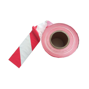 Ruban de signalisation à rayures rouges et blanches, largeur 50 mm, conforme aux normes, pour marquage de sécurité - Product Image 2