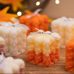 WELLNESS Hallowmas Design Decor <strong>Candles</strong> Handmade <strong>Skull</strong> Pumpkin Magic Cube Bubble Natura Essential Oils Soy Wax Scented <strong>Candles</strong> - Product Image 1