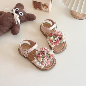 Nuovi Sandali Estivi 2025 per Ragazze con Cinturino in Pizzo Floreale e Punta Aperta, Scarpe Casual Sportive da Spiaggia - Product Image 4