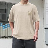T-shirt chrétien pour homme FOXA, coupe classique, délavé à l'acide, manches courtes, respirant, avec motif graphique « Confiance au plan de Dieu, verset biblique » en jersey