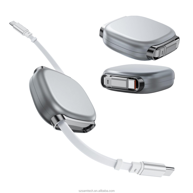 240W Retractable USB-C Fast Charging CableType C Pull Data Line for Phone Travel Portable
