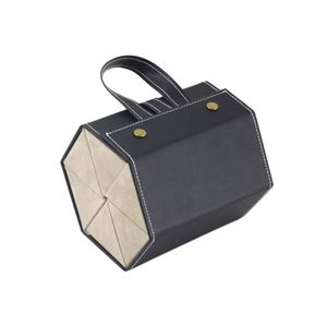 Wholesale Quality Genuine Leather Logo Custom Eyeglass Folding Top <b>Sunglasses</b> Eyewear Case MEIJIN XS127 - Product Image 5