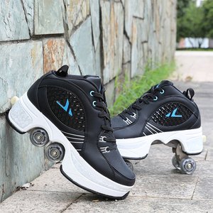 Chaussures déformables à roulettes à quatre roues, patins à roulettes à double rangée, patins à roulettes à marche libre, vente chaude TikTok Boom Agloat - Product Image 5