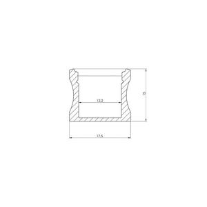 LEDsON SLIMLINE 15mm-ANODIZADO EN PLATA-PERFIL LED ALUMINIO-2 M - Product Image 2