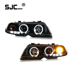ملحقات سيارة SJC لسلسلة BMW 3 E46 ، مصابيح أمامية جديدة LED أنظمة إضاءة كشافات أمامية