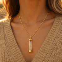 Collier flacon de parfum miniature de luxe rechargeable, pendentif flacon de parfum, bijou de voyage pour femme