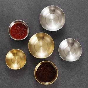 Ciotoline Rotonde Dorate in Acciaio Inossidabile per Salse e Condimenti, Ideali per Antipasti, Salsa di Soia e Sushi - Vendita all'Ingrosso - Product Image 6