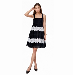 <span class=keywords><strong>Abito</strong></span> lungo estivo elegante da donna, senza spalline, senza maniche, tinta unita, lavabile, nero, a trapezio, <span class=keywords><strong>in</strong></span> <span class=keywords><strong>maglia</strong></span> 100% poliestere - Product Image 4