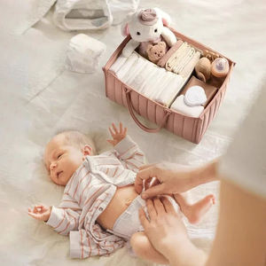 Sac à couches bébé en feutre léger avec rangement organisateur multi-compartiments pour maman voyage hôpital utilisation - Product Image 2