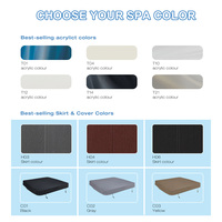 Spa extérieur Sunrans pour 6 personnes, système intelligent Balboa, jets d'hydrothérapie puissants pour soulager la fatigue