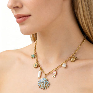 สร้อยคอจี้แฟชั่นสไตล์ฮาวายสำหรับผู้หญิงทำจากสเตนเลส316L เครื่องประดับ14K 18K - Product Image 2