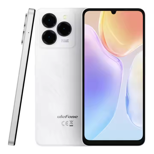 Ulefone Note 20 Pro Smartphone 50MP Camera 6000mAh Battery 4GB+128GB Unisoc T606 6.75inch HD+ 90Hz 4G Android 14 Mobile Phone