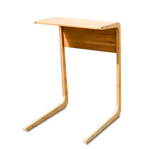 Mesa de centro de madera de bambú, muebles de sala de estar, sofá, mesa auxiliar con tapa elevadora
