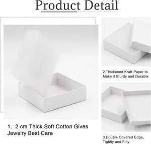 Boîtes d'emballage de bijoux de luxe imprimées sur mesure avec insert en mousse de velours pour petits anneaux, boucles d'oreilles, colliers, emballage de bijoux - Product Image 2