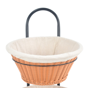 Siêu thị mềm uống kệ trưng bày trái cây và rau di động ba lớp Rack với giỏ mây - Product Image 2