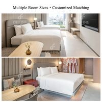 Ensemble de meubles de chambre d'hôtel 5 étoiles de style moderne et luxueux, meubles d'hôtel commerciaux personnalisés pour hôtels, projet clé en main