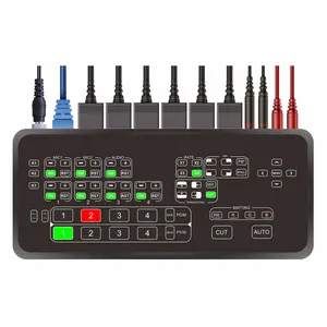 Audio Kanalen Mini Multi Camera 4K Video Switcher Video Switching Hdmi Live Stream Mixer Switcher