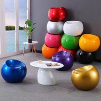Ensembles de chaises et tabourets en plastique en forme de pomme, modernes et confortables, pour salle à manger, extérieur, parc, centre commercial, mobilier public, résistant à l'eau