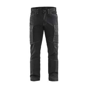 BLAKLADER - 145911429900C52 Service <b>trousers</b> with <b>stretch</b> <b>Black</b> - EAN 7330509486139 WORK <b>TROUSERS</b> CARGO WORK <b>TROUSERS</b> - Product Image 1
