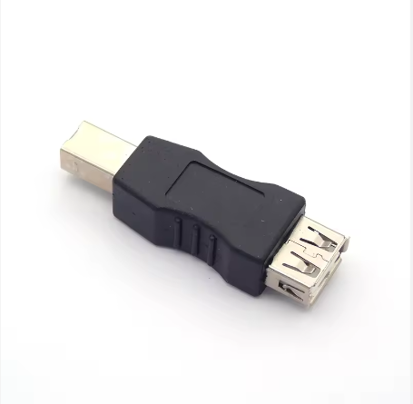 Portable USB 2.0 Type a Female to B Male Square Adaptor for Printers Electronic Component Connector