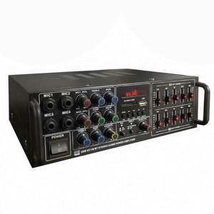 Mezclador de <span class=keywords><strong>Karaoke</strong></span> para el Hogar con 4 Entradas de Micrófono, 2 Canales, Sonido Estéreo Integrado, Amplificador de Audio Profesional - Product Image 3