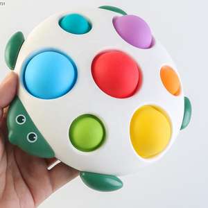 Silicone sensoriel Fidget jouet dessin animé <span class=keywords><strong>tortue</strong></span> coloré Cognition apprentissage éducatif Montessori jouets pour les tout-petits - Product Image 5