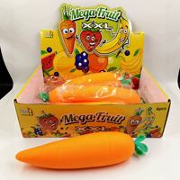 Toymendous Squishy Carrot Jumbo 11.5 Inch Vegetable |   Jouet géant anti-stress |   Jouets sensoriels alimentaires amusants unisexes pour tous les âges