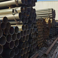 Tuyau en acier soudé structurel Q235B Q355B de 30-219 mm de diamètre extérieur x 2,5-10 mm pour mât de tour et poteau de télécommunication, très demandé